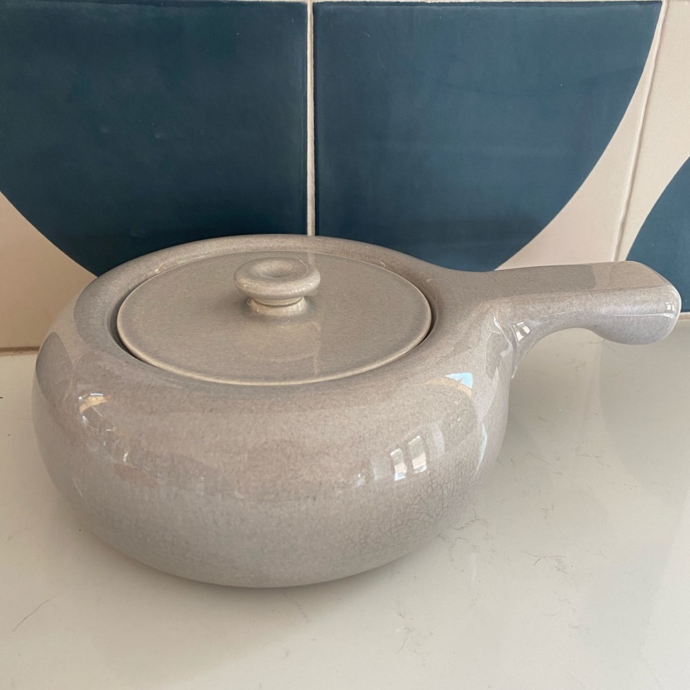 Russel Wright Potteries casserole pot pan grey mcm